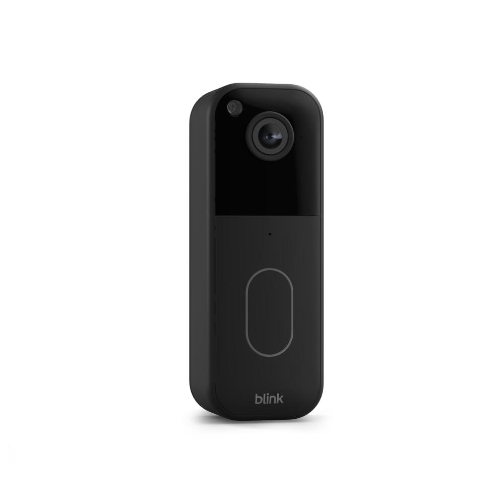 imageAllnew Blink Video Doorbell  Outdoor 4  Wireless smart security cameras headtotoe HD view twoyear battery life Sync Module Core included  5 camera system  Video Doorbell