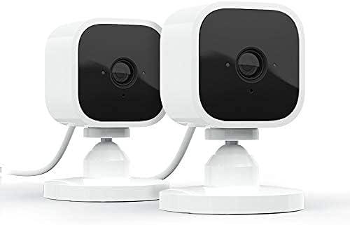 imageBlink Mini  Compact indoor plugin smart security camera 1080p HD video night vision motion detection twoway audio easy set up Works with Alexa  3 cameras BlackWhite