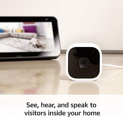 imageBlink Mini  Compact indoor plugin smart security camera 1080p HD video night vision motion detection twoway audio easy set up Works with Alexa  3 cameras BlackWhite