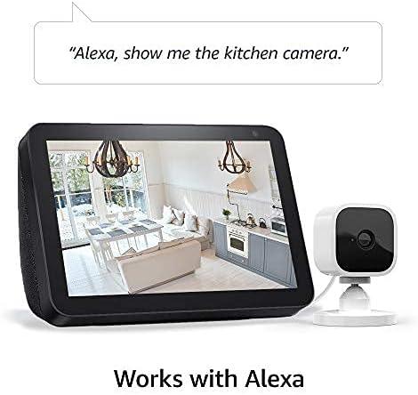 imageBlink Mini  Compact indoor plugin smart security camera 1080p HD video night vision motion detection twoway audio easy set up Works with Alexa  3 cameras BlackWhite