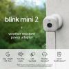 imageBlink Mini 2 Newest Model  Weather Resistant Adapter  IndoorOutdoor Home Security ampamp Pet Cameras with HD video motion detection and builtin spotlight  3 cameras White